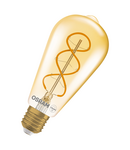 Bec LED Ledvance (Osram)  Vintage 1906 Edison 28 Filament DIM 4 W 820 Gold E27, 300 lm, 2000 K, 300°, auriu, dimabil LEDVANCE