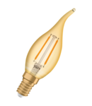Bec LED Ledvance (Osram)  Vintage 1906 Classic BA 12 Filament 1,5 W 824 Gold E14, 120 lm, 2400 K, 300°, auriu LEDVANCE