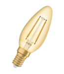 Bec LED Ledvance (Osram)  Vintage 1906 Classic B 12 Filament 1,5 W 824 Gold E14, 120 lm, 2400 K, 300°, auriu LEDVANCE