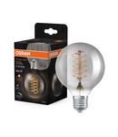 Miniatură Bec LED Ledvance (Osram)  Vintage 1906 Globe 80 30 Filament DIM 7,8 W 818 Smoke E27, 360 lm, 1800 K, 320°, dimabil - imaginea 3