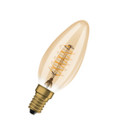 Bec LED Ledvance (Osram)  Vintage 1906 Classic B 25 Filament DIM 3,4 W 822 Gold E14, 250 lm, 2200 K, 320°, auriu, dimabil LEDVANCE