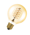 Bec LED Ledvance (Osram)  Vintage 1906 Globe 80 37 Filament DIM 4,8 W 822 Gold E27, 420 lm, 2200 K, 320°, auriu, dimabil LEDVANCE