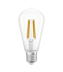 Miniatură Bec LED Ledvance (Osram)  LED Classic Edison 60 Filament Energy efficiency class A S 3,8 W 830 Clear E27, 806 lm, 3000 K, 320°, transparent - imaginea 3