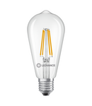 Miniatură Bec LED Ledvance (Osram)  LED Classic Edison 60 Filament Energy efficiency class A S 3,8 W 827 Clear E27, 806 lm, 2700 K, 300°, transparent - imaginea 3