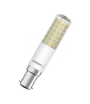 Bec LED Ledvance (Osram)  LED T Slim 75 320° DIM 8 W 827 Clear B15d, 1055 lm, 2700 K, transparent, dimabil LEDVANCE