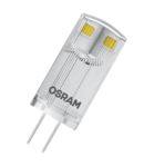 Bec LED capsulă Ledvance (Osram)  LED Base PIN 10 320° 0,9 W 827 Clear G4, 100 lm, 2700 K, transparent LEDVANCE