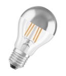 Bec LED Ledvance (Osram)  LED Superstar Classic A 50 Filament Mirror Silver DIM 6,5 W 827 Clear E27, 640 lm, 2700 K, 300°, argintiu, dimabil LEDVANCE