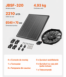 Miniatură Ventilator de evacuare pentru mansarda si pod 12 inch, 1300 CFM, termostat reglabil, plasa protectie, negru - imaginea 3