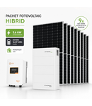 Pachet sistem fotovoltaic hibrid cu stocare uriasa baterie 16 kWh Dyness LiFePO4 panouri AEG Ultra Black 3.6 kWp invertor monofazat Solis on-grid / off-grid backup autonomie extinsa Solis