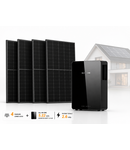 Pachet sistem fotovoltaic hibrid All-in-One cu baterie stocare 5.22 kWh si 4 panouri solare Longi 650W 2.6 kWp cu invertor MPPT 2.5 kW on-grid si backup Runhood