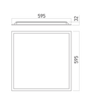 Miniatură Panou LED Incastrat Arelux PTU6060NWIP65AB 40W 4000K IP65 UGR19 Antibacterian 60x60cm - imaginea 3