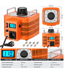 Autotransformator variabil monofazat TDGC2-3000VA, putere 3000VA, curent 10A, tensiune reglabila 0-300V, afisaj LCD TRV