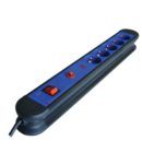 Prelungitor 5 prize Schuko cu protectie suprasarcina si supratensiune, intrerupator, cablu 3m H05VV-F HKTM5-3M Tracon
