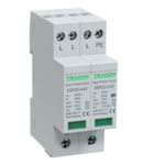 Descarcator de supratensiune T2 plus T3 integrat AC 3P plus N, Uc 275V, In 20kA, Imax 40kA Tracon