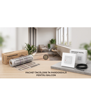 Pachet incalzire in pardoseala pentru balcon placat cu gresie, covoras Thermopads FHMT-TP-150 2 mp 300 W si termostat digital F20 White LCD 16A Thermopads