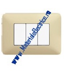 Placa ornament 3 module Alb Pastel  Matix