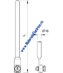 Air-termination/earth entry rod with connection tabs and connector | Type 101 G1500