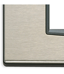 Placa ornament 2 module centrale Vimar(Eikon) Inox brushed steel 