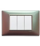 Placa ornament 3 module Vimar(Plana)iridescent brown 