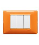 Placa ornament 4 module Vimar(Plana) Reflex orange 