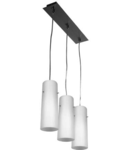 Lampa suspendata LIRA 13,crom satin/galben-portocaliu