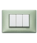 Placa ornament 7 module Vimar(Plana)metal metallized green 