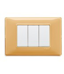 Placa ornament 2 module Vimar(Plana)Reflex amber