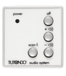 Unitate de control audio pentru 1 sursa de sunet, de control al functiei, volumului, on / off, alba,  TUTONDO