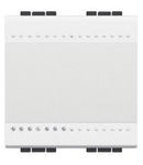 Intrerupator basculant  cap-scara, 16A living  light, 2 module, alb, BTICINO