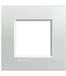 PLACA ORNAMENT, 2 MODULE, ARGINTIU, LIVING LIGHT, BTICINO