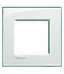 PLACA ORNAMENT, 2 MODULE, AQUAMARINE, LIVING LIGHT, BTICINO