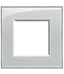 PLACA ORNAMENT, 2 MODULE, GRI GHEATA, LIVING LIGHT, BTICINO