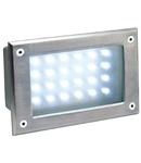 BRICK LED 24 INOX,5W,lumina calda