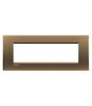 Placa ornament ,7 module, bronz, living light, BTICINO