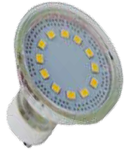 LED Spotlight - 3W GU10 cupa de sticla alba VT-1859