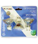 LED Spotlight - 4W GU10 cupa sticla 4500K / blistere 3 piese VT-1843