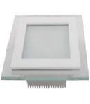 Panel LED spot din sticla, patrat  alb - 12W, VT- 1202 G