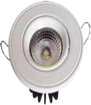 LED Spot 3W COB, rotund cu schimbare unghi, corp alb, VT-1103RD