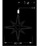 Stea ext. 270 LED Alb Cald cu Cablu Negru 1m D:0.8m