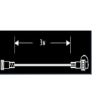 Prelungitor cu Cablu Negru 3m