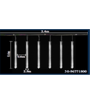 Stalactite 180 LED Alb Rece cu Cablu Transp. 2.4x0.6m + 5m