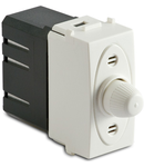 Dimmer pentru sarcina inductiva cu buton comutator, compatibil cu filtru RFI, 100-500W/230V~ AC, alb