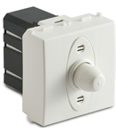 Dimmer pentru sarcina rezistiva, 2 module, cu buton comutator, compatibile cu filtru RFI, 100-500W/230V~ AC, alb