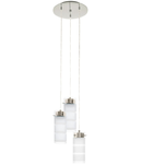 Lampa suspendata Olvero,3x7w,nichel,rotunda