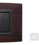 Placa Vitra lemn wenge, 2 module, mod comanda gri