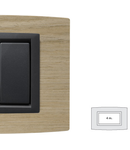 Placa Vitra lemn stejar alb, 4 module, mod comanda gri
