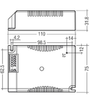 Balast iodura metalica 70w electronic HID-G12/Rx7S  
