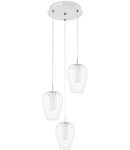 Lampa suspendata VENCINO,3x6w,alb,LED,rotunda