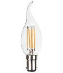 Bec LED Filament,4 w,B15,lumina calda,bulb sticla tip flacara lumanare
