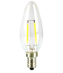 Bec LED Filament,2 w,E14,lumina calda,bulb sticla tip lumanare